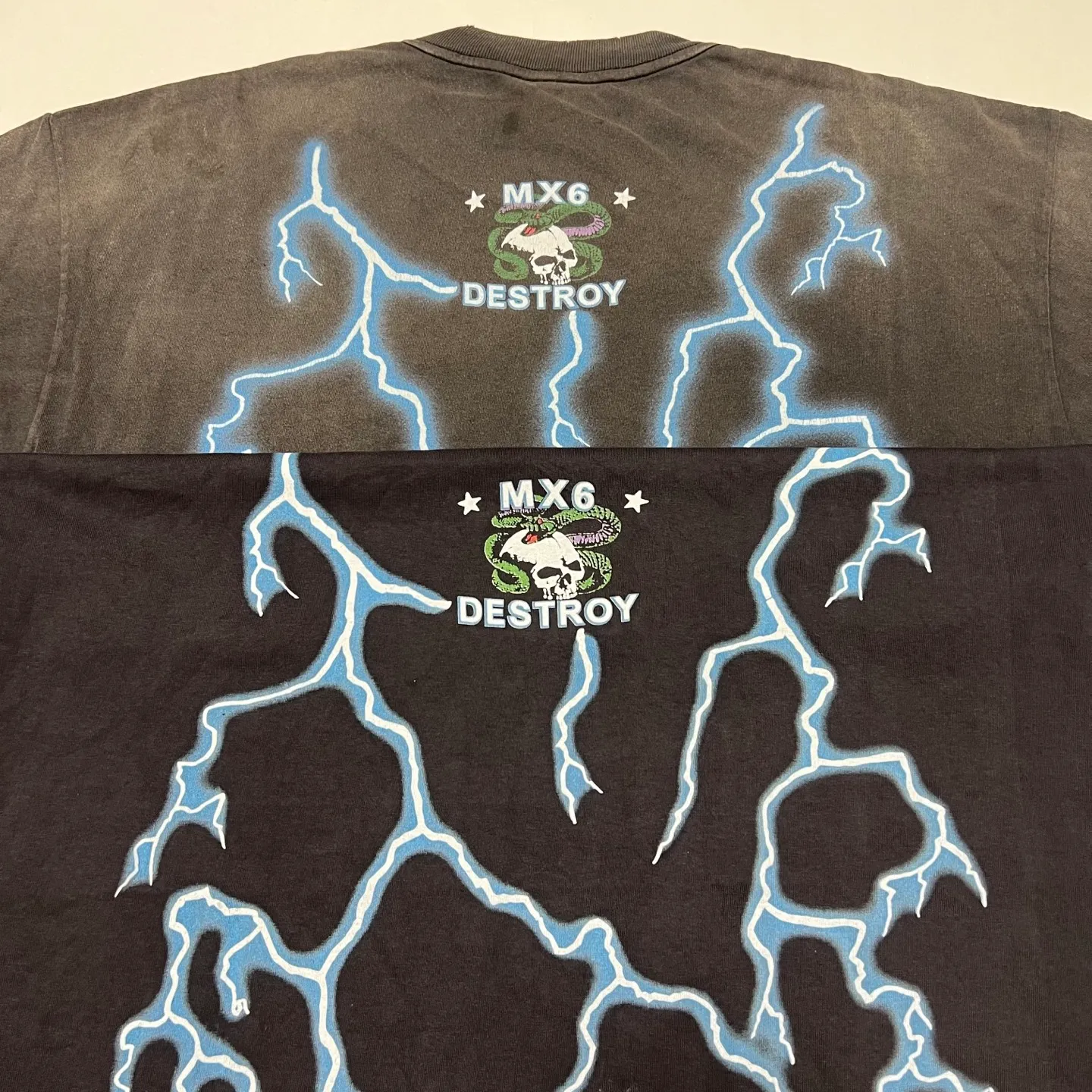 Printing proofing SAINT Mxxxxxx MEDUSA SS TEE/BLK Medusa Hydra retro sulfur dyed short sleeves washed black S-XL
